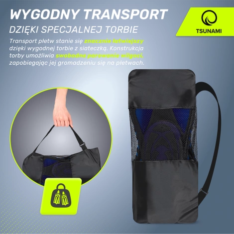 Płetwy do pływania TSUNAMI S/M granatowe