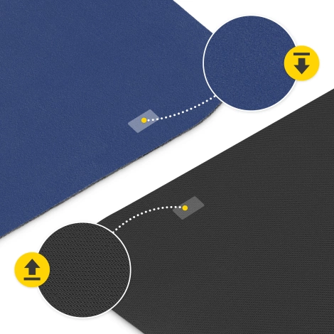 Zamszowa mata do jogi i ćwiczeń 1,5 mm niebieska