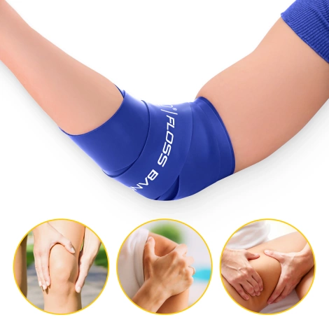 Taśma rehabilitacyjna do ćwiczeń FLOSS BAND 1,5 mm niebieska