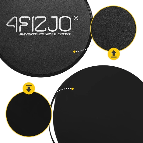 Dyski poślizgowe do ćwiczeń SLIDE 2 szt. czarne