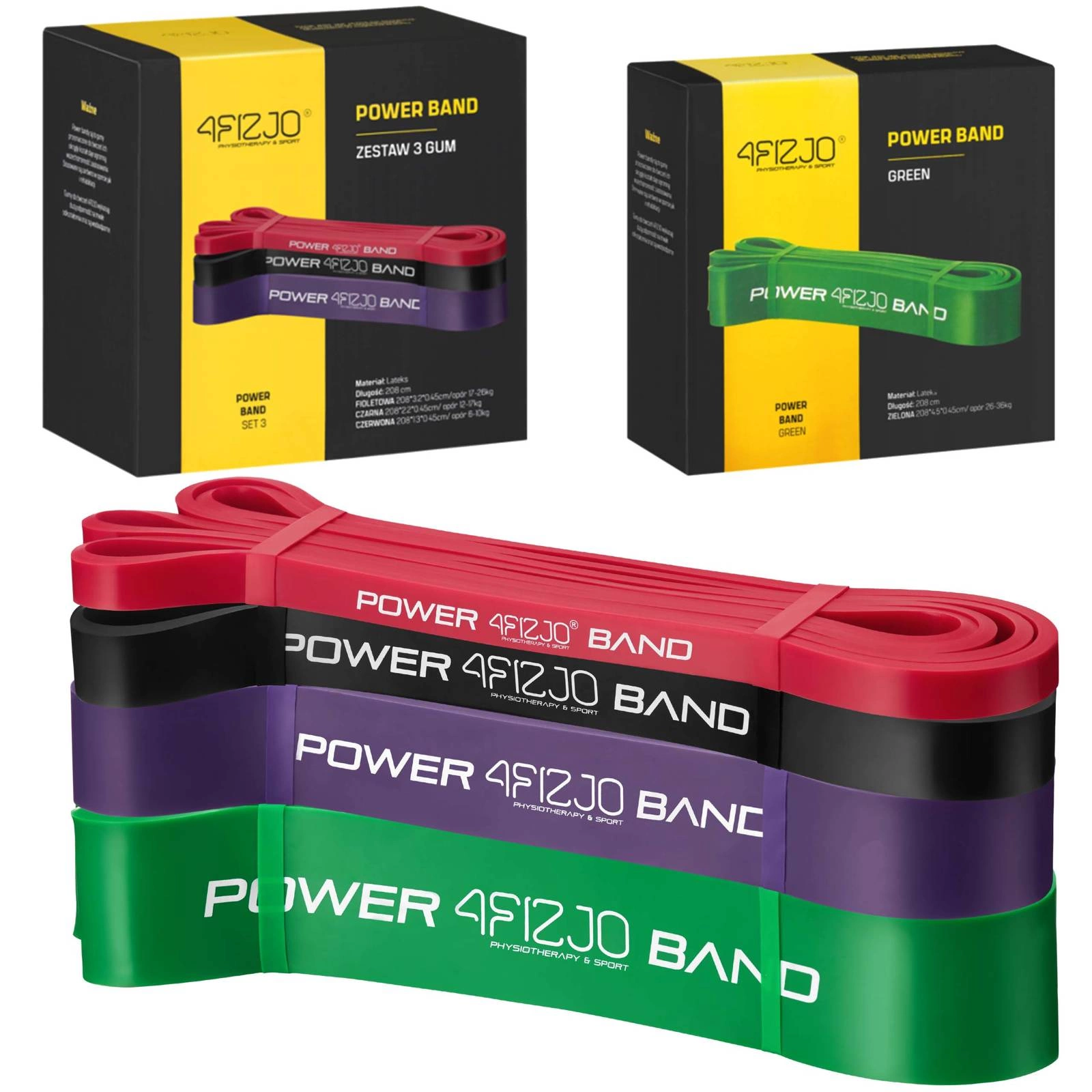 Zestaw 4 gum POWER BAND 4FIZJO