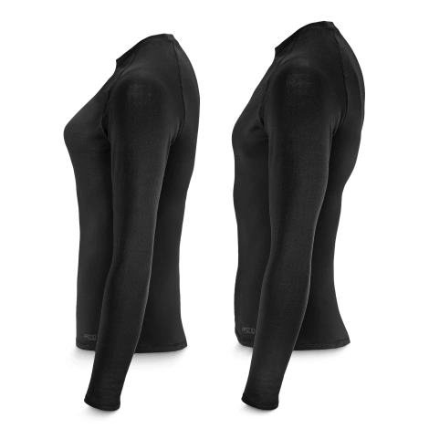 Koszulka termiczna unisex z długim rękawem - czarna, rozmiar M