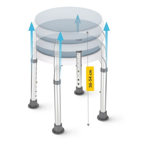 Obrotowy taboret pod prysznic