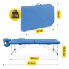 Stół do masażu aluminiowy 60 cm niebieski 