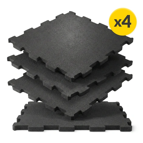 Mata ochronna gumowa na podłogę 4 szt. 48,5 x 48,5 x 1,5 cm