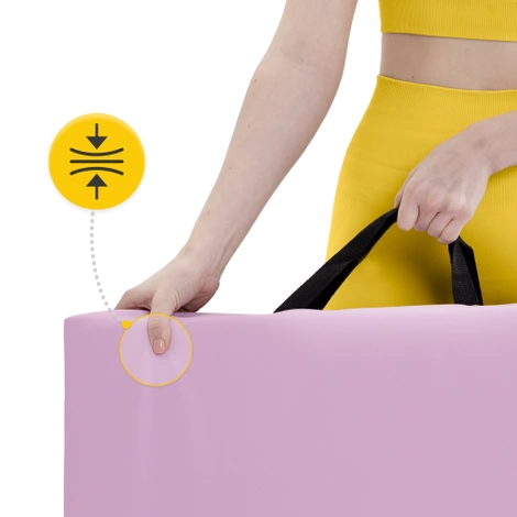 Materac gimnastyczny do ćwiczeń składany różowy