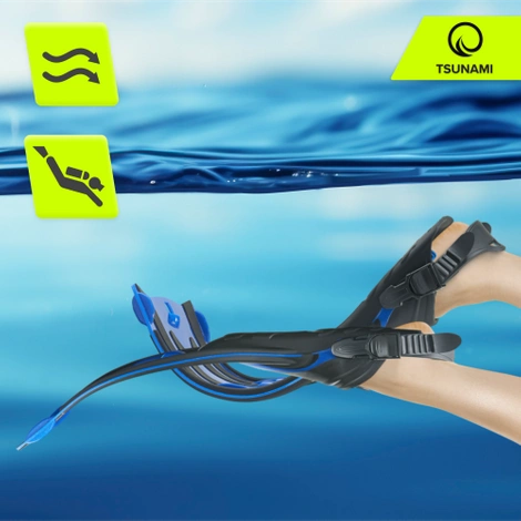 Płetwy do pływania TSUNAMI L/XL niebieskie