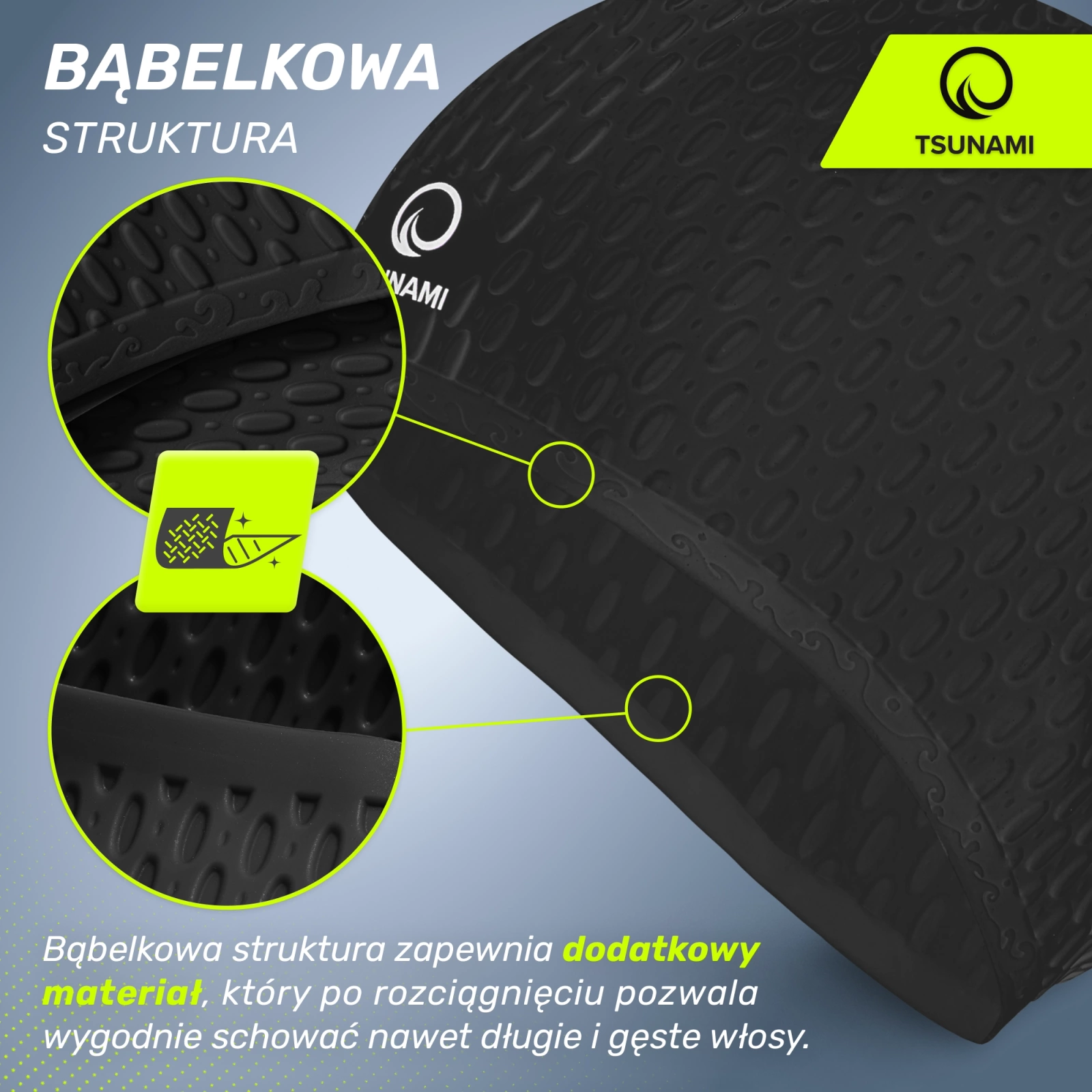 czepek pływacki do pływania silikonowy 