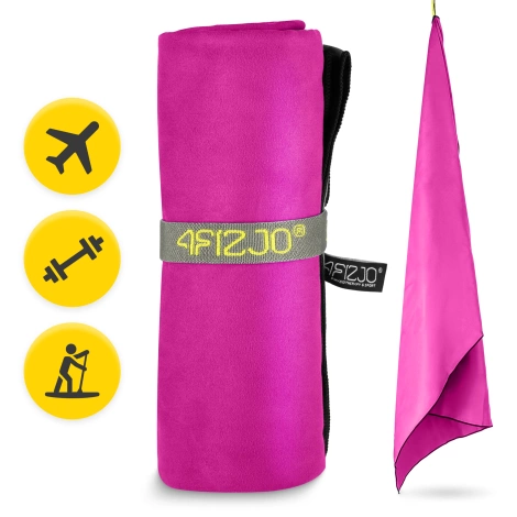 Ręcznik szybkoschnący z mikrofibry 130 x 75 cm różowy