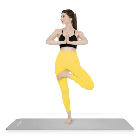 Mata do ćwiczeń fitness i jogi NBR 180 × 60 × 1 cm szara