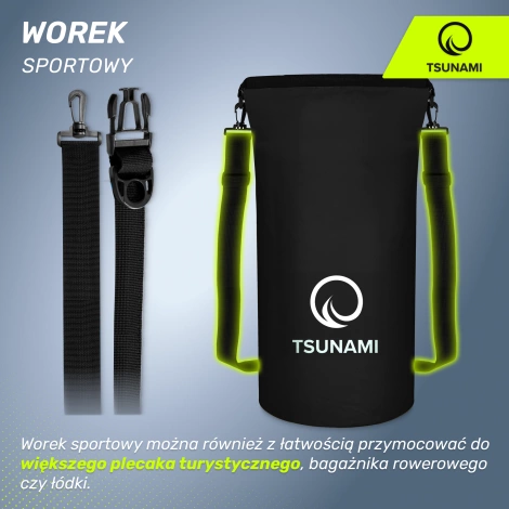 Worek wodoodporny 30 litrów TSUNAMI czarny