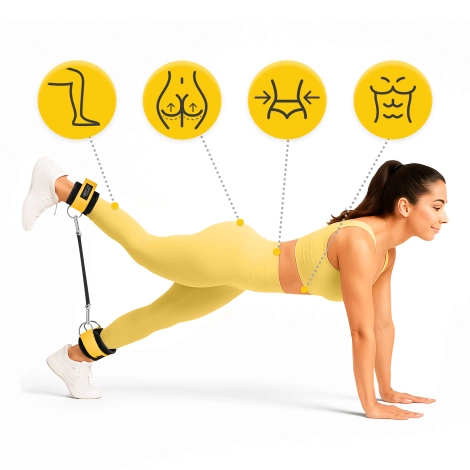 Opaski treningowe na kostki do wyciągu 2 szt. żółte