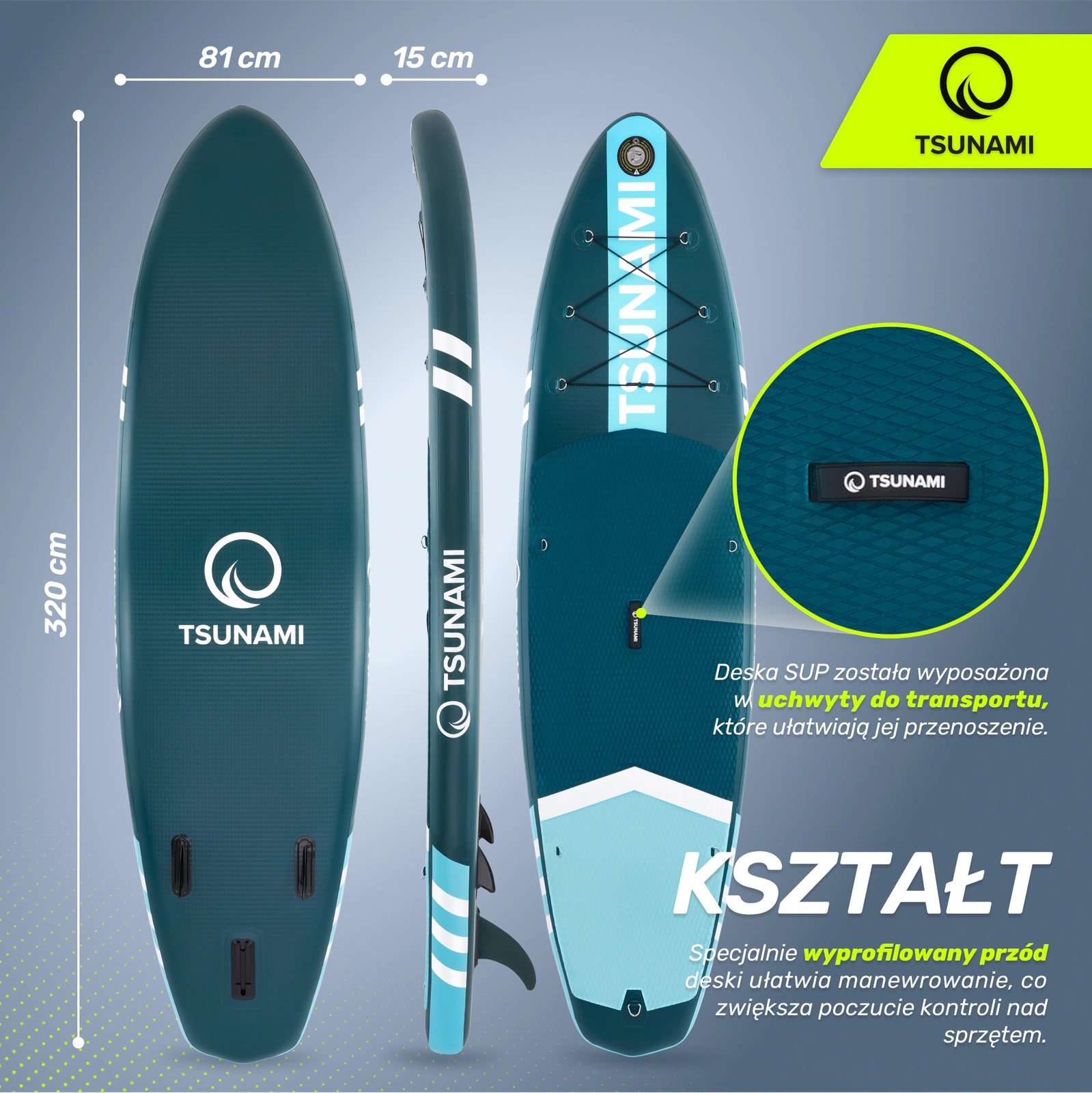 Paddleboard SUP TSUNAMI 320 cm