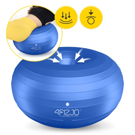 Piłka gimnastyczna DONUT AIR BALL niebieska