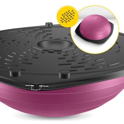 Półpiłka do balansowania równoważna z linkami różowa