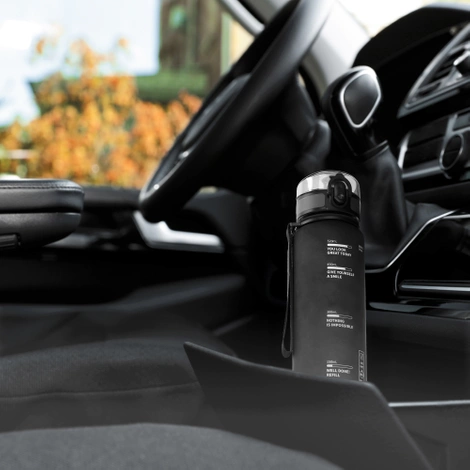 Butelka sportowa na wodę 650 ml czarna