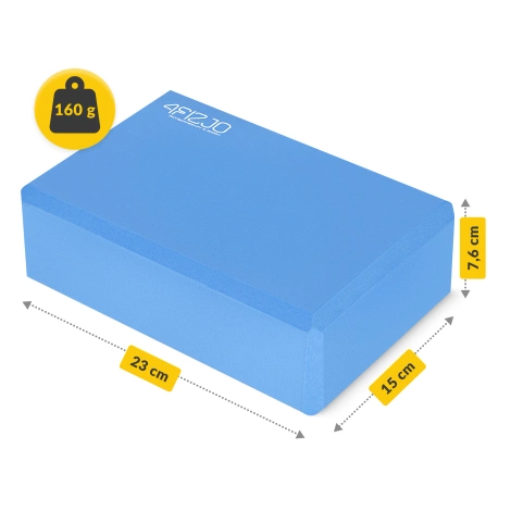 Kostka piankowa do jogi niebieska