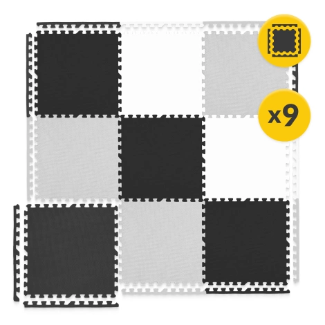 Mata edukacyjna dla dzieci puzzle 180 x 180 cm szara