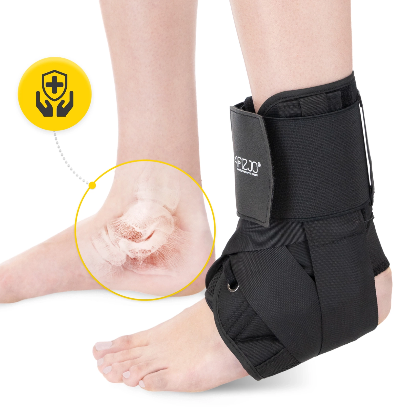 Orteza stawu skokowego stabilizator kostki ze sznurowadłami