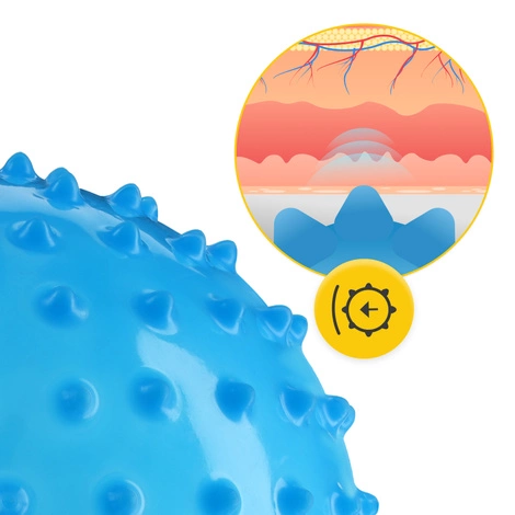 Piłka rehabilitacyjna z kolcami 20 cm niebieska