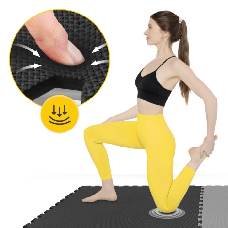 Mata ochronna piankowa PUZZLE na podłogę 100 x 100 cm szara