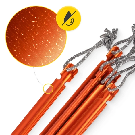 Zestaw aluminiowych śledzi do namiotu 15 cm 10 szt. - trójkątne