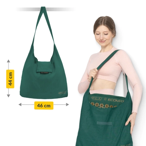 ECO Mata do akupresury z łuskami gryki i kokosem zielona