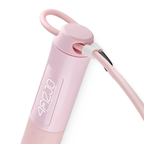 Skakanka z licznikiem i kulkami różowa