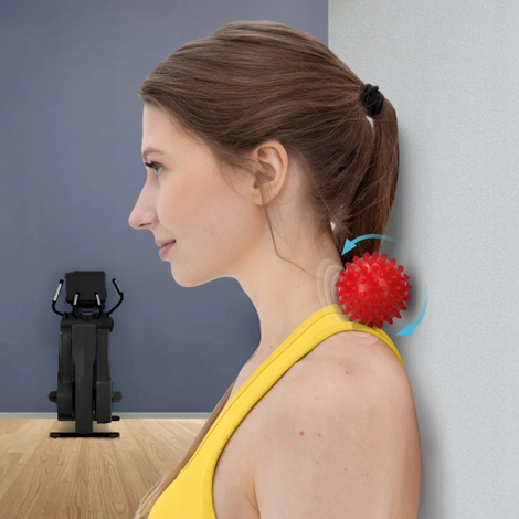 Podwójna piłka sensoryczna do masażu czerwona