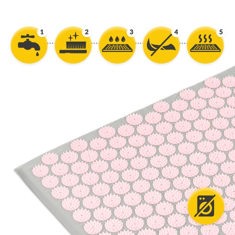 ECO Mata do akupresury z łuskami gryki i kokosem różowa