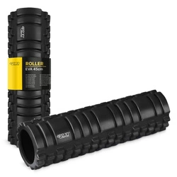Wałek do masażu z wypustkami EVA 45 cm czarny