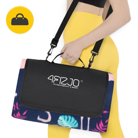 Koc piknikowy plażowy z izolacją 200 x 200 cm flamingi