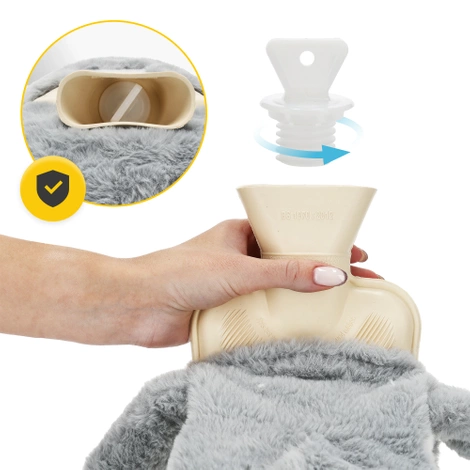 Termofor pluszowy w pokrowcu PINGWIN 0,75 litra