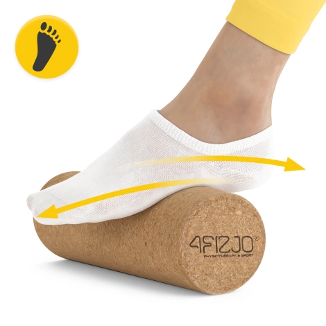 Gładki wałek do masażu korkowy 30 cm