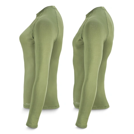 Koszulka termiczna unisex z długim rękawem - zielona, rozmiar S