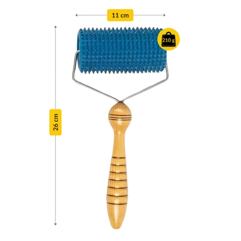 Wałek wieloigłowy do masażu Lyapko 5,0 bez niklu niebieski