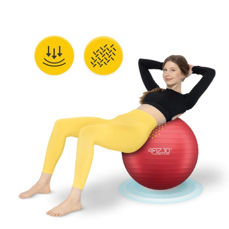 Piłka gimnastyczna dmuchana 55 cm czerwona