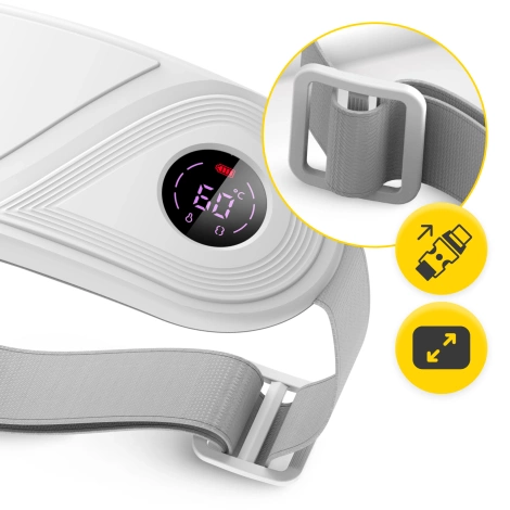 Pas menstruacyjny rozgrzewający na bóle miesiączkowe - biały