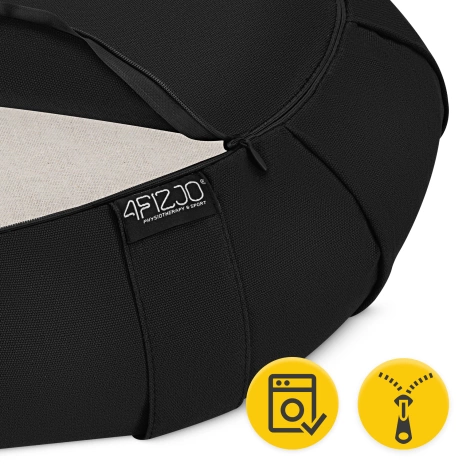 Poduszka do medytacji ZAFU półksiężyc czarna