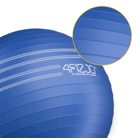 Piłka gimnastyczna dmuchana 75 cm granatowa