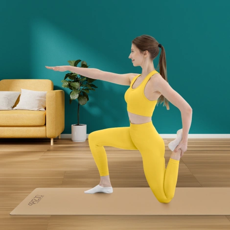 Mata do jogi i ćwiczeń antypoślizgowa 4 mm korkowa