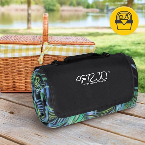 Koc piknikowy plażowy z izolacją 200 x 200 cm palmy