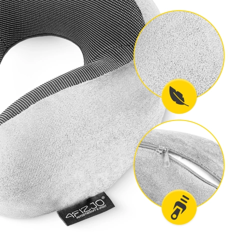 Poduszka podróżna rogal do spania szary