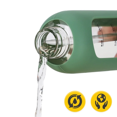 Butelka szklana na wodę 1 L zielona