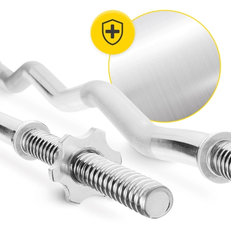 Zestaw 2 gryfów 120 cm - prosty i lekko łamany