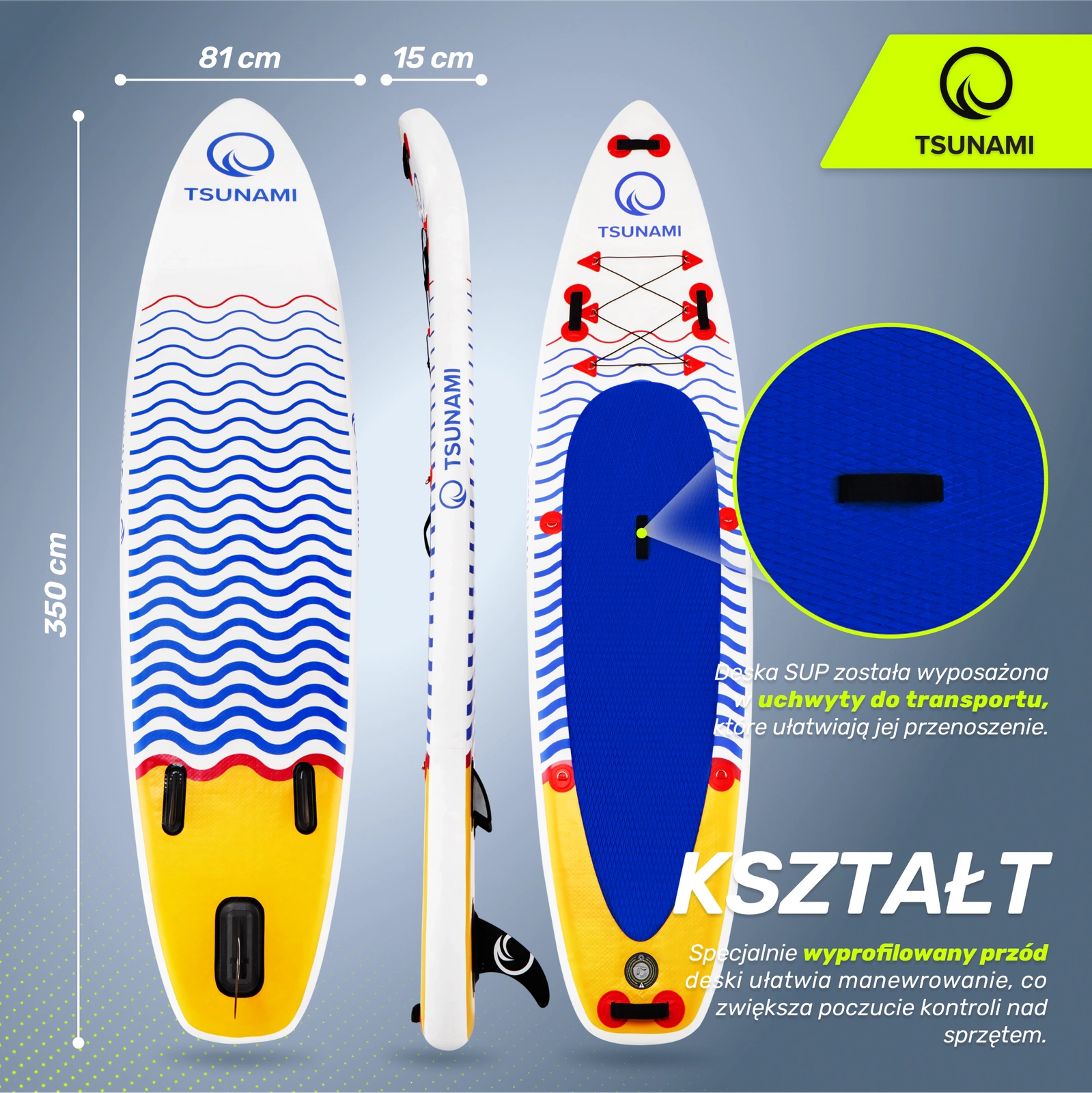 SUP Paddle Board TSUNAMI 350 cm T09