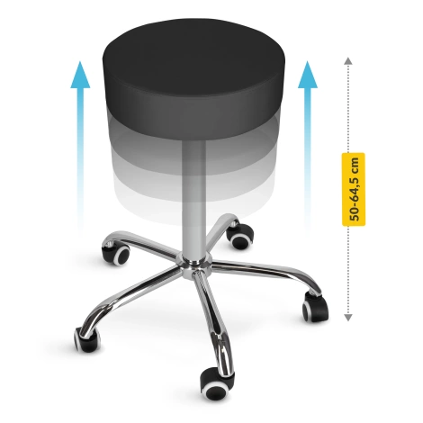 Taboret obrotowy do masażu PURE czarny