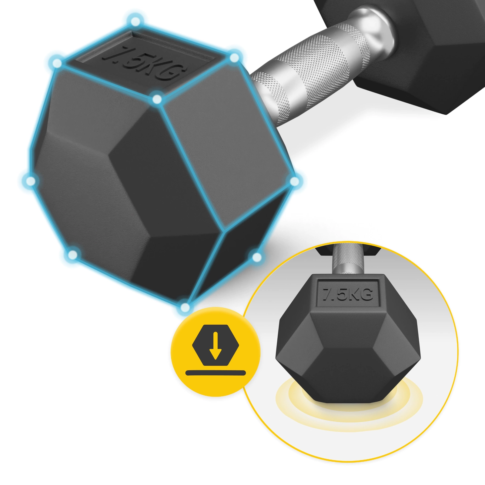 hantel hex 7,5kg