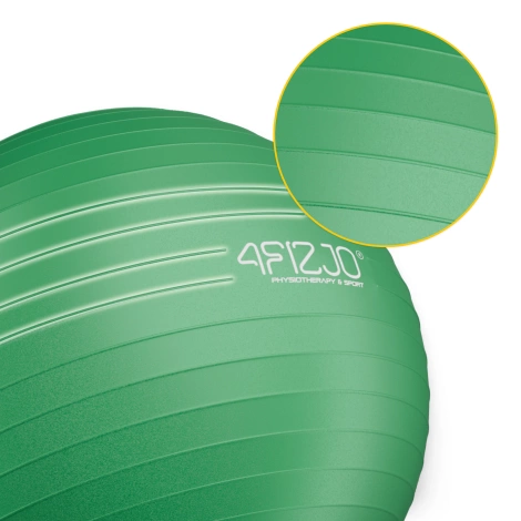 Piłka gimnastyczna dmuchana 65 cm zielona