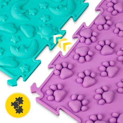 Ortopedyczna mata sensoryczna puzzle dla dzieci 8 szt.